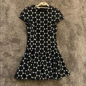 Michael Kors Black and White Polka Dot Dress
